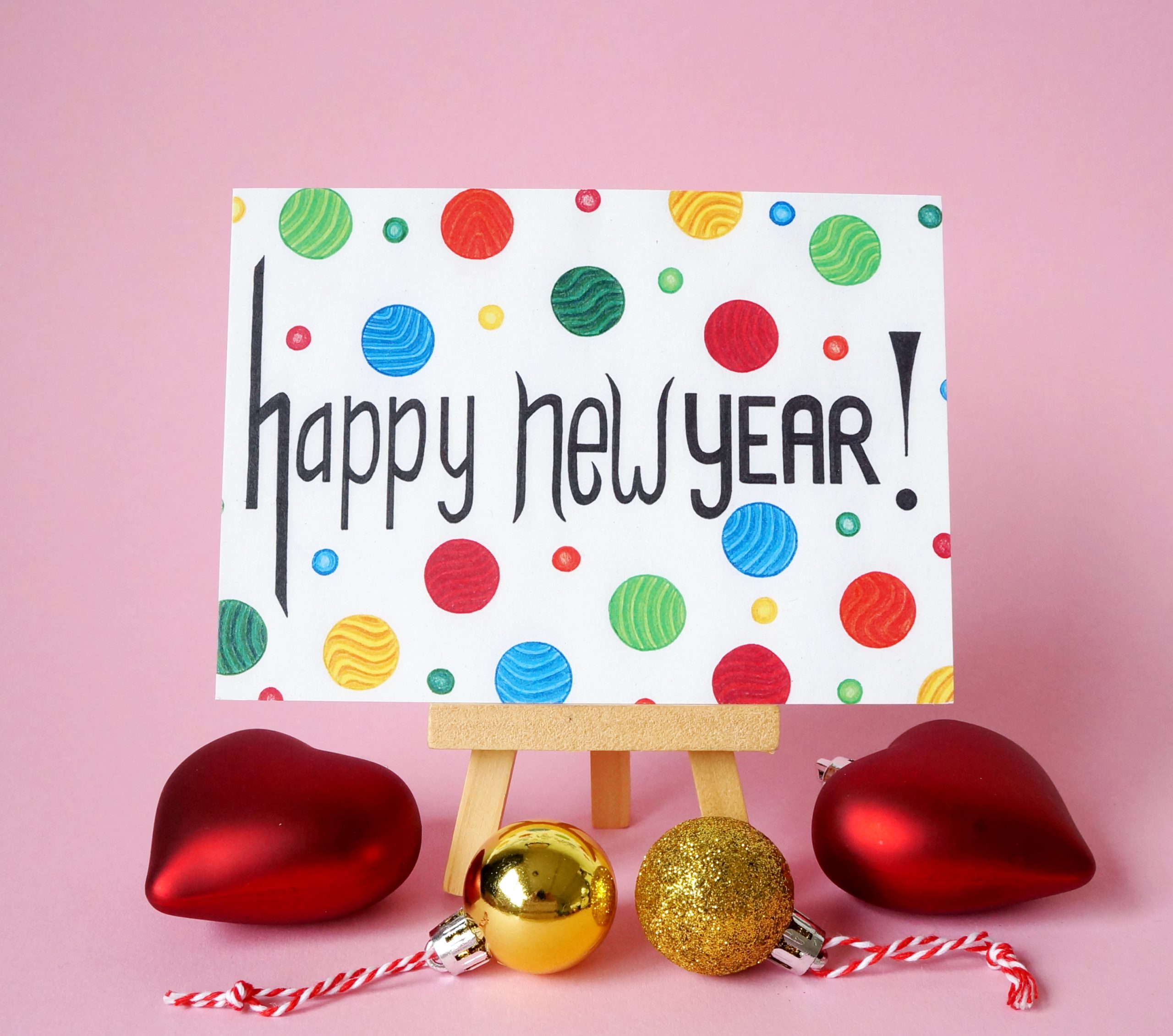 Sustainable card Happy New Year, duurzame kaart